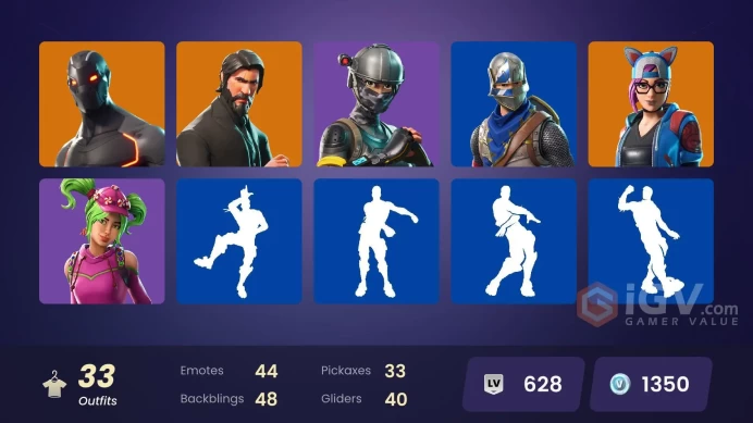 33 SKINS + FLOSS + LT.WINTER + THE REAPER + ROYALE KNIGHT + TAKE THE L + MAKO + BLUE SQUIRE + ORANGE JUSTICE + OMEGA + THE BRIDE