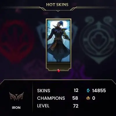 [EUW] - Iron II / 12 Skin / Changeable Mail | Instant Delivery | Lifetime Warranty | 100% Handmade & Secure | 24/7 Support