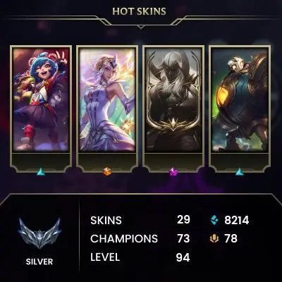 [EUW] - Silver III / 29 Skins / Changeable Mail | Instant Delivery | Lifetime Warranty | 100% Handmade & Secure | 24/7 Support