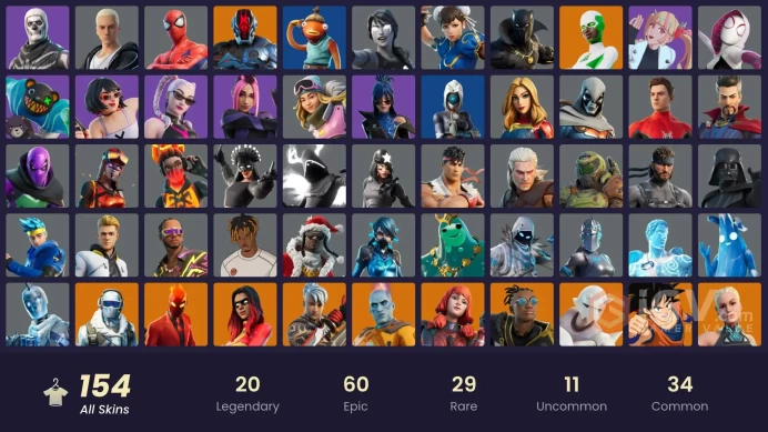 [ALL PLATFORMS]-152 SKIN-Chun-Li-Ryu-Lewis Hamilton-Son Goku-Blaze-Spectra Knight-Skull Trooper-Ninja-FULL ACCESS-CHANGEABLE MAIL