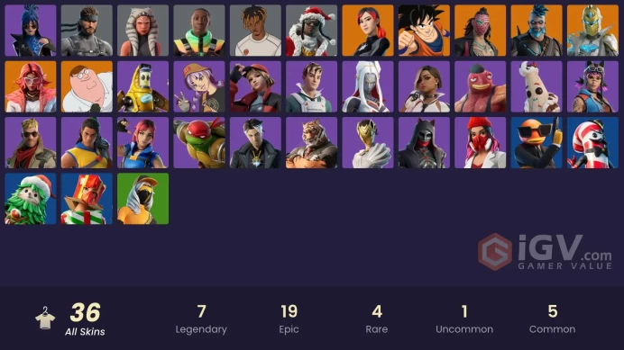 [ALL PLATFORMS]-36 Skins- |Son Goku | Valeria | Polarity | Kado Thorne | Peter Griffin | Son Goku | Spectra Knight | Ahsoka Tano |