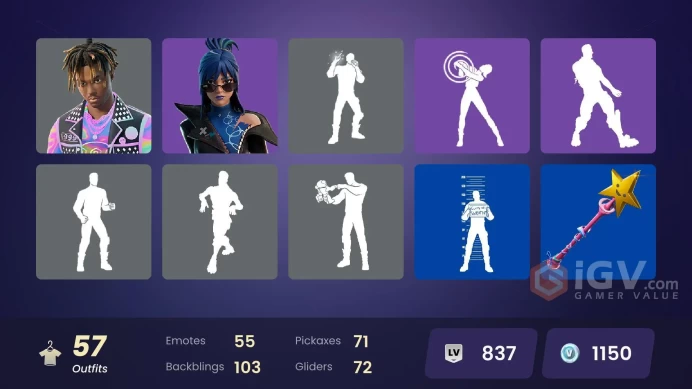200$ spent  [PC/PSN/XBOX] 57 skins | Aura | Star Wand | Juice WRLD | Darth Maul | Clone Trooper | Burning Ambition Valeriamssh264