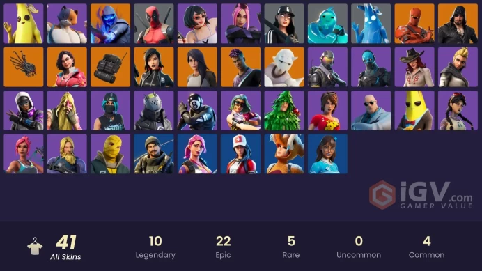 [PC/NINTENDO] 41 skins | Rogue Agent | Monster Team Banner | Jules | Peely | Deadpool | Catalyst | Rox (Stage 5) | Xev |LRR194