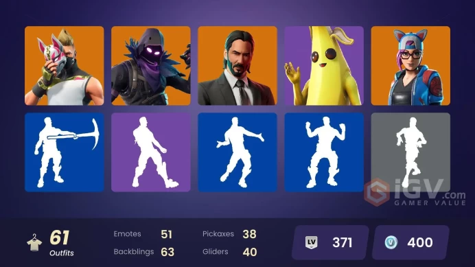 [PC/PSN/XBOX] 61 skins | Raven | Peely | Catalyst | Cloud Striker | Ragnarok (No Shoulder Pad) | Black WerewolfZka923