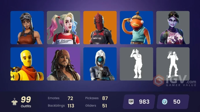[PC/PSN/XBOX] 99 skins | Harley Quinn | Spider-Man (Miles Morales) | Candy Axe | Surf Witch | Harley HitteZka905
