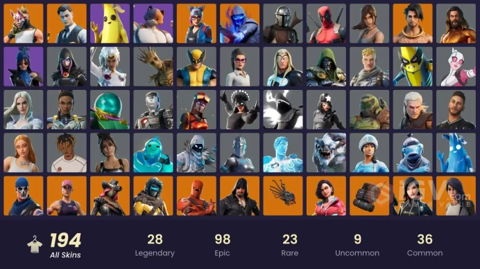 [PC/PSN/XBOX] 188 skins | OG STW | Aura | Lara Croft | Peely | Dynamo | Star Wand | Mandalorian | Laugh It Upmssh596