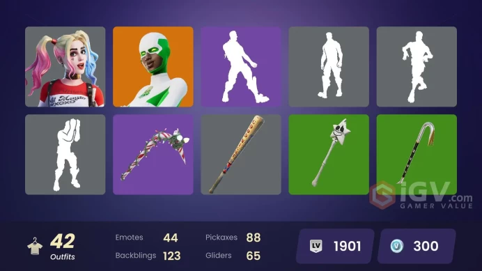 [ALL PLATFORMS]-42 Skin-104 pickaxes-Harley Quinn-Mogul Master-FULL ACCESS-