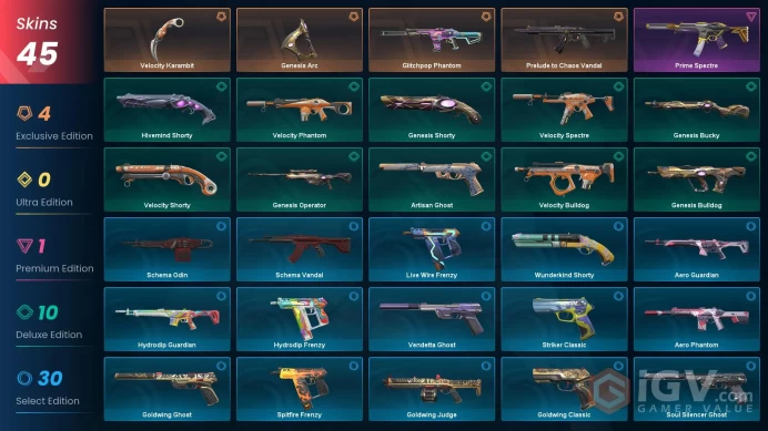 【ASIA】Gold + 1 Vandal, 1 Phantom, 1 Spectre + 2 Full BP + Full Access + Changeable Email + Instant Delivery + Hand Made + 24/7 Support