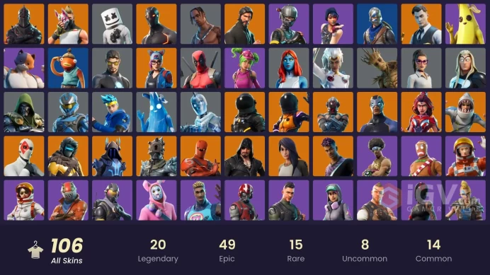 PC/PSN/Xbox/Nintendo 93 skins | Black Knight | Travis Scott | Sparkle Specialist | The Reaper | Blue Squire | Royale Knight | Elite Agent