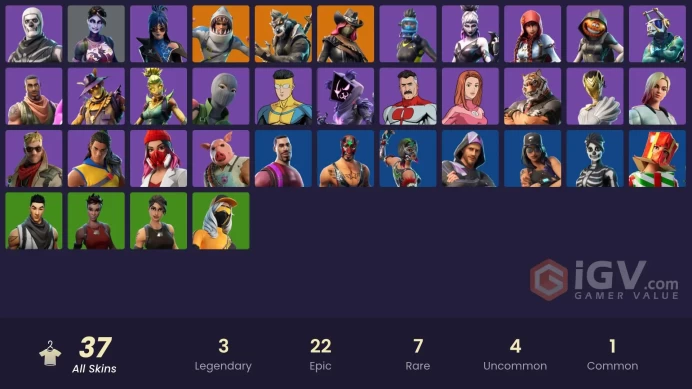 [ALL PLATFORMS]-37 Skin-40.000 V-BUCKS SPEND-Skull Trooper-Dynamo-FULL ACCESS-