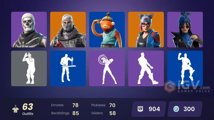[PC/PSN/XBOX] 62 skins | Og Skull Trooper | Cole | Havoc | Sub Commander | Calamity | Lynx | Magnus | Firebrand | Zenith | 300 VB