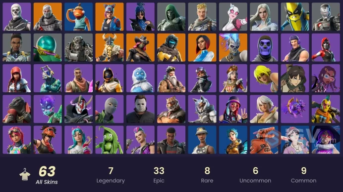 [PC/PSN/XBOX] 62 skins | Og Skull Trooper | Cole | Havoc | Sub Commander | Calamity | Lynx | Magnus | Firebrand | Zenith | 300 VB