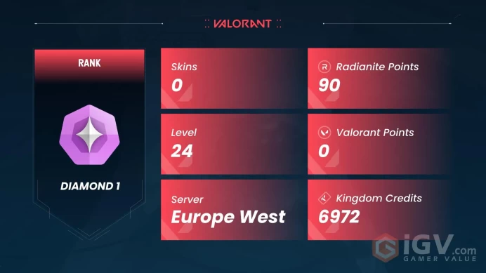[EU/TR] %50 CHEAP VP! - Diamond 1 -  Safe -  Ranked Ready - Instant Delivery Account
