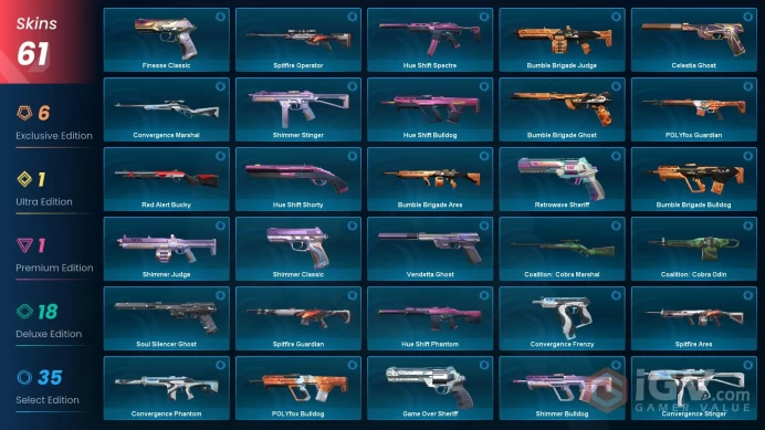 Latam | Kuronami no Yaiba, Araxys Vandal, Gaia's Vengeance Vandal, Elderflame Vandal, RGX 11z Pro Phantom | 61 Skins [Full Access]