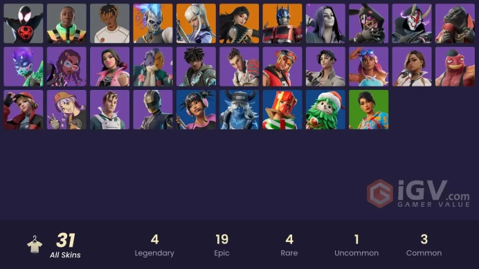 [XBOX/NINTENDO/PSN/PC]29 skins | Era | Khaby Lame | Mizuki | Optimus Prime | Renzo the Destroyer | Spider-Man (Miles Morales) C3