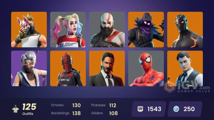 [XBOX/NINTENDO/PSN/PC]113 skins | Gear Specialist Maya | Gold Brutus | Gold Kratos | Gold Midas | Omega (stage 5) | Tart Tycoon C7
