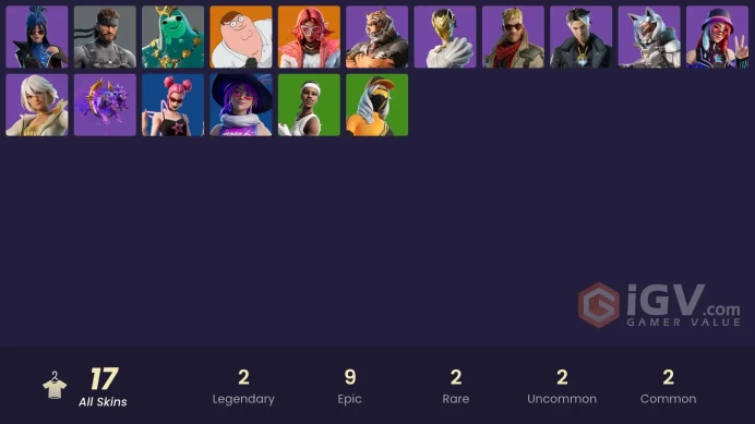 [PC/PSN/XBOX][Instant change mail] 17 skins | Valeria | Peter Griffin | Poseidon | Solid Snake | Hope | 300VB