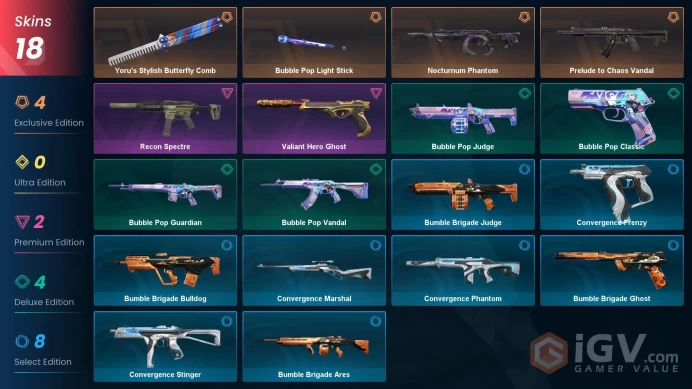 EU - LVL 37 - Unranked - 2 KNIVES - 18 SKINS(~11,450 VP) Nocturnum Phantom, Prelude to Chaos Vandal, Valiant Hero Ghost, Recon Spectre, Yoru's 