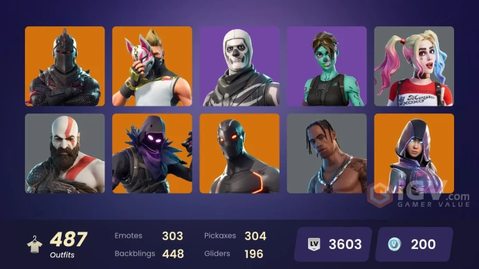[PC/PSN] 486 skins | OG STW | Black Knight | Travis Scott | Sparkle Specialist | Dark Vertex | Eon | Honor Guard | The Reaper | 200 VB