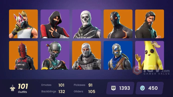 [PC/XBOX] 101 skins | IKONIK | The Reaper | Blue Squire | Royale Knight | Elite Agent | Sub Commander | Blue Striker | Havoc | 450 VB