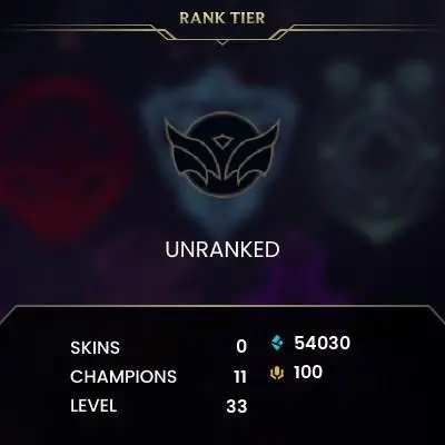[OCE] | 55,000+ Blue Essence | LVL 30 | 10 Quick Games Played, Ranking Play Available | Full Access | Instant Delivery | Unverified Email |CC2