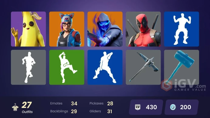 13959[PC/PSN/XBOX]Lynx|Gear Specialist Maya|Blackheart|Fusion|Hybrid|Zenith|Rippley vs Sludge|Deadpool|Polar Peely|Cameo vs Chic