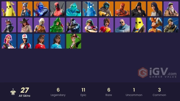13959[PC/PSN/XBOX]Lynx|Gear Specialist Maya|Blackheart|Fusion|Hybrid|Zenith|Rippley vs Sludge|Deadpool|Polar Peely|Cameo vs Chic