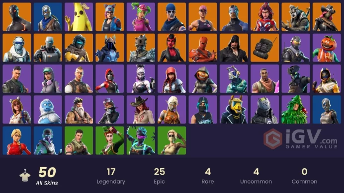 [PC/PSN/XBOX][Instant change mail] 50 skins | Blue Squire | Royale Knight | Rogue Agent | Zenith | Valor | Dire | Omega