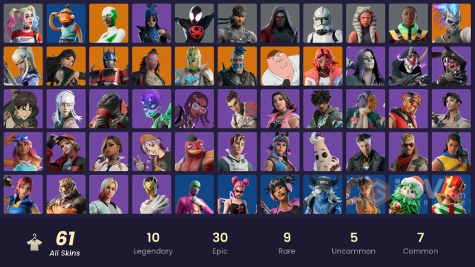 [PC/PSN/NINTENDO] 61 skins | Aura | Spider-Man (Miles Morales) | Surf Witch | Star Wand | Kylo Ren | Get Griddy nki24