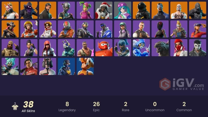 38 SKINS + THE REAPER + TAKE THE L + ELITE AGENT + MAKO + TIDY + ROGUE AGENT + NEKO HATSUNE MIKU + DAIGO + DRIFT + DARK VOYAGER 