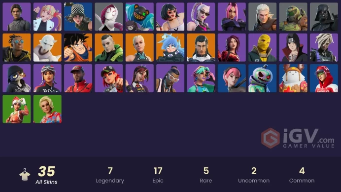PC,PSN,XBOX 35 SKINS FA - POLO PRODIGY - CHANI - GOKU,STARFLARE,ITACHI,NOG OPS,GERALT,SELENE RK945