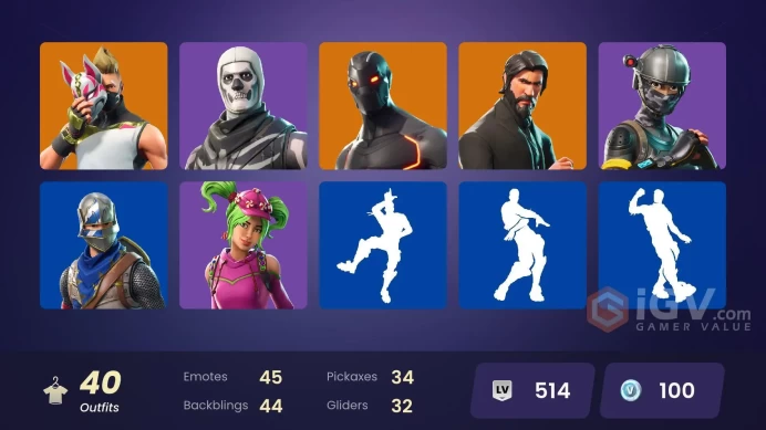 PC,PSN,XBOX 40 SKINS FA - ROYALE KNIGHT - REAPER - OMEGA,FUNK OPS,SKULL TROOPER,RUST LORD,YUKI YUBARI,FABLE - TAKE THE L RK976