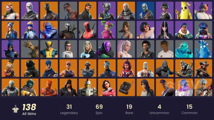 FA - [PSN/XBOX/SWITCH/PC] 131 skins | OG STW | The Reaper | Neo Versa | Blue Squire | Royale Knight | Elite Agent | Travis Scott | Astro Jack