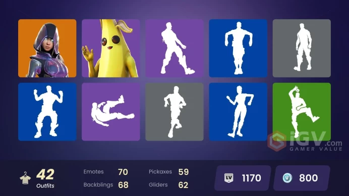 [PC/PSN/XBOX] 42 skins | Glow | Peely | Star Wand | Ice Breaker | Tart Tycoon | Victor Elite | Luxe (Gold Clothing) lai574