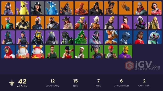 [PC/PSN/XBOX] 42 skins | Glow | Peely | Star Wand | Ice Breaker | Tart Tycoon | Victor Elite | Luxe (Gold Clothing) lai574