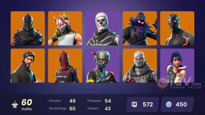 [PC/PSN] 59 skins | OG STW | Og Skull Trooper | Black Knight | Sparkle Specialist | The Reaper | Blue Squire | Royale Knight | 450 VB