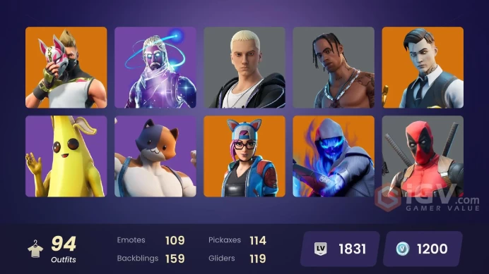 Galaxy, Travis Scott, Midas Gold, Brutus Gold, Drift Stage 5, Discovery, Ragnarok Stage 6 | 94 Skins [Full Access] Psn, Xbox, PC