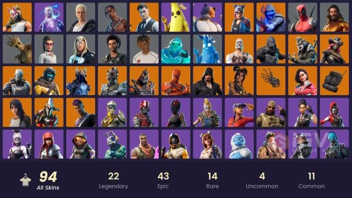 Galaxy, Travis Scott, Midas Gold, Brutus Gold, Drift Stage 5, Discovery, Ragnarok Stage 6 | 94 Skins [Full Access] Psn, Xbox, PC