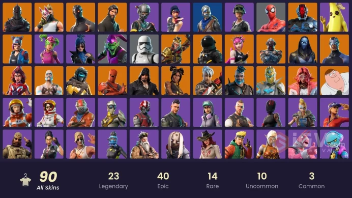 PC/Xbox/Nintendo 88 skins | Black Knight | Sparkle Specialist | The Reaper | Blue Squire | Royale Knight | Elite Agent | Mako | Take The L | 