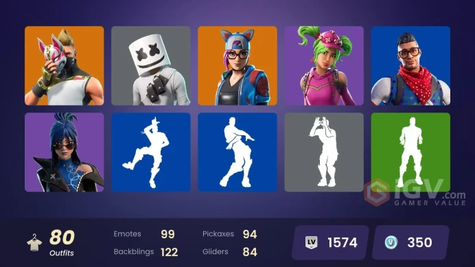 80 SKINS + TAKE THE L + STW OLD + END ZONE + TRILOGY + PETER GRIFFIN + MARSHMELLO + FROZEN PACK + SLAYER JUICE WRLD + FATE + KYLO REN
