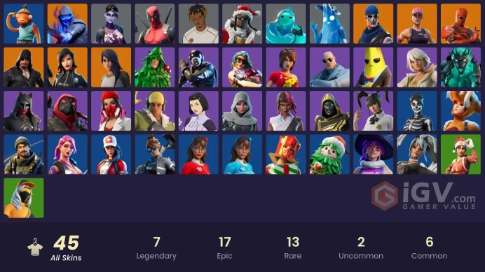 [PC/PSN/XBOX] FA 45 SKINS | OG STW | AGENT PEELY | STAGE 8 | STAGE 4 | FUSION | SORANA | GEAR SPECIALIST MAYA | DARK BOMBER |
