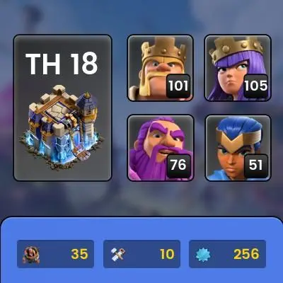 10%  Discount-1K League Medal-1 Builder Max-5 Epic Max Equipment-TH18-XP255-Lifetime Warranty, Immediate Delivery-With TH10 Gift