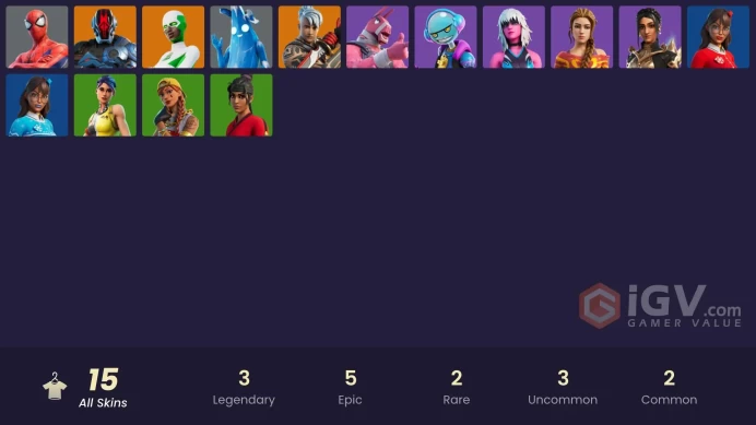 [PC/PSN/XBOX][Instant change mail] 15 skins | Heron Stance Hero | Backlash | Ronin | The Foundation | Spider-Man | Polar Peely