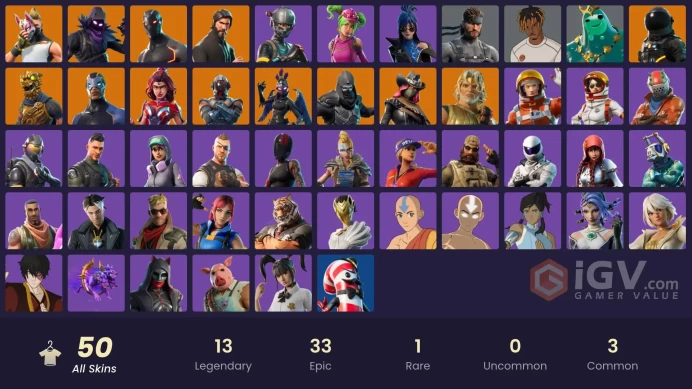 FA - [XBOX/PC] 50 skins | The Reaper | Elite Agent | Rogue Agent | Dark Voyager | Enforcer | Zeus | Drift | Calamity | The Visitor |Battle Hound