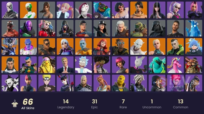[PC/PSN/XBOX][Instant change mail] 66 skins | Naruto Uzumaki | Raz | The Ageless | Snap | Twyn | 650 VB
