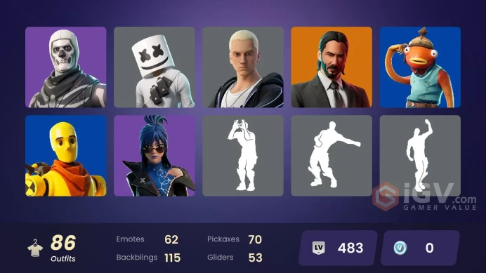 [ALL PLATFORMS]-86 Skin-Rick Grimes-Terminator-Marshmello-Ninja Turtles-Doggo-FULL ACCESS-