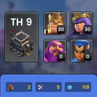 [Code 8860] Th9 XP 119 / 900 War Star  + Semi Max / Very Cheap