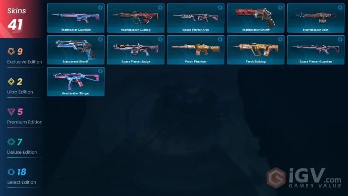 EU [ 41 TOP SKINS + 4 KNIFE ] Phaseguard Vandal + Kuronami Sheriff + Combat Crafts Axe + Araxys Phantom + CYRAX Vandal / full acces