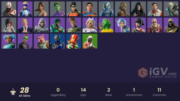 [PC/XBOX/PSN/SWITCH] 28 skins | Neo Versa | Gold Kratos | Trilogy | Wookiee Team Leader | General Grievous | Apprentice Evie | Poe Dameron |