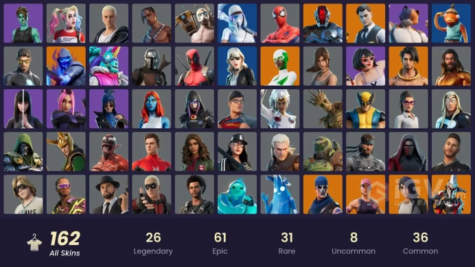 PC/PSN/Xbox/Nintendo 162 skins | OG STW | Travis Scott | Laught It Up | Head Banger | Gold Midas | Tart Tycoon | Raz | Torin 